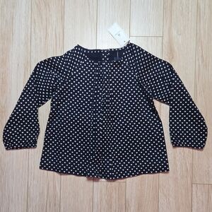 GAP Kids Polka Dot Blouse in Black and White